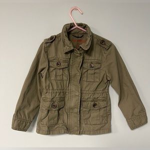 Joe Fresh Army Green Spring Jacket, Girl size 3, kids coat
